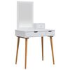 vidaXL Toilettafel Set FAUSKE 3 pcs Wit 76 x 50 x 143 cm