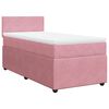 vidaXL Boxspring met matras fluweel roze 80x200 cm