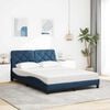 vidaXL Bed met matras stof blauw 140x200 cm
