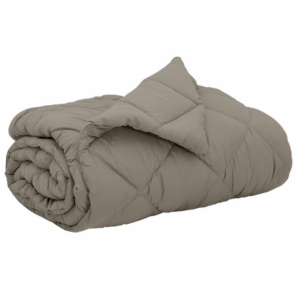 vidaXL Vol jaar dekbed Lichtgrijs 200 x 200 cm Microfiber