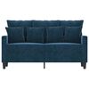 vidaXL Tweezitsbank 120 cm fluweel blauw