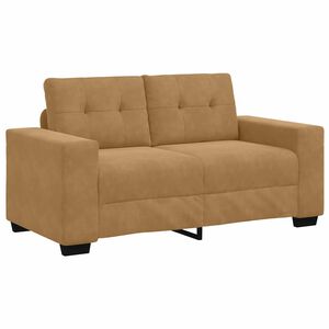 vidaXL | Loveseat | met kussen Bruin Fluweel