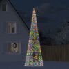 vidaXL LED-kerstboom aan vlaggenmast 1534 LEDs kleurrijk 500 cm