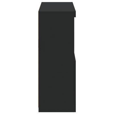 vidaXL Dressoir met LED-verlichting 81x37x100 cm zwart