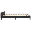 vidaXL Bedframe met hoofdeinde zonder matras 160x200 cm zwart