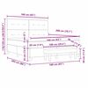 vidaXL Boxspring bed met matras met hoofdeinde Taupe 160 x 200 cm Stof