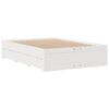vidaXL Bedframe zonder matras met lades grenenhout wit 140x190 cm