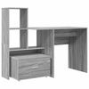 vidaXL Bureau Grijs Sonoma Bewerkt hout 131,5 x 50 x 106,5 cm