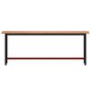 vidaXL Werkbank 220x55x81,5 cm massief beukenhout en metaal