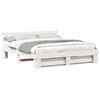 vidaXL Bedframe met hoofdeinde Wit 200 x 200 cm Massief grenenhout