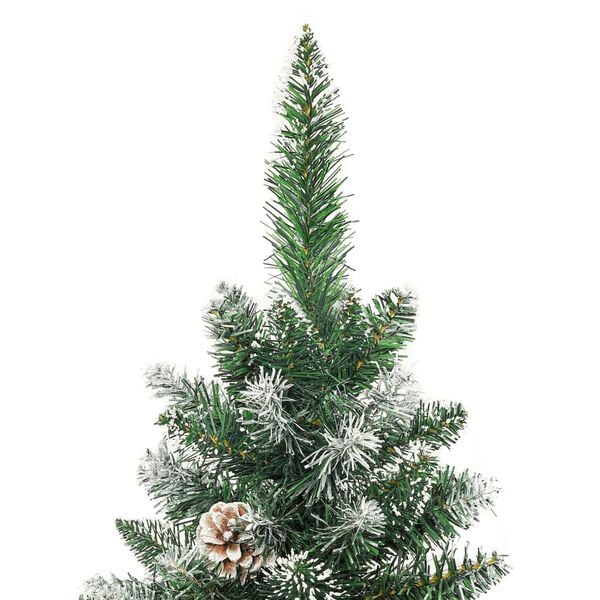 vidaXL Kunstkerstboom smal met standaard 150 cm PVC
