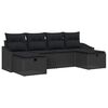 vidaXL Bankstel 6 st poly rattan