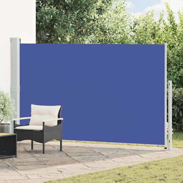 vidaXL Tuinscherm uittrekbaar 180x300 cm blauw