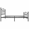 vidaXL Bedframe met hoofd- en voeteneinde metaal zwart 100x190 cm