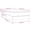 vidaXL Boxspring met matras fluweel donkergrijs 90x190 cm