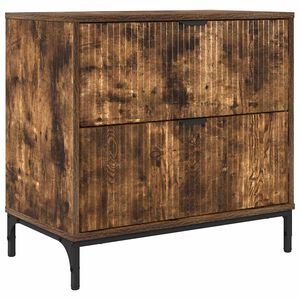 vidaXL Nachtkastje Gerookt eiken 63.5 x 36 x 61 cm Bewerkt hout