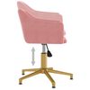 vidaXL Eetkamerstoelen draaibaar 4 st fluweel roze