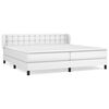vidaXL Boxspring met matras kunstleer wit 200x200 cm