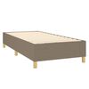 vidaXL Boxspring met matras stof taupe 100x200 cm