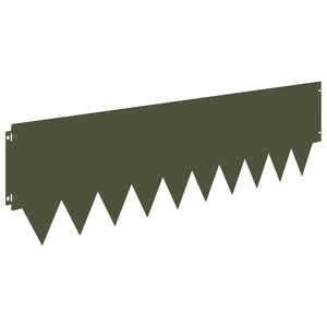 vidaXL Tuinrand 20 pcs 103 x 30 cm metaal Olijfgroen