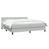 vidaXL Boxspring met matras fluweel lichtgrijs 180x210 cm