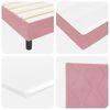 vidaXL Boxspringbed met matras Roze 200 x 160 cm Polyester