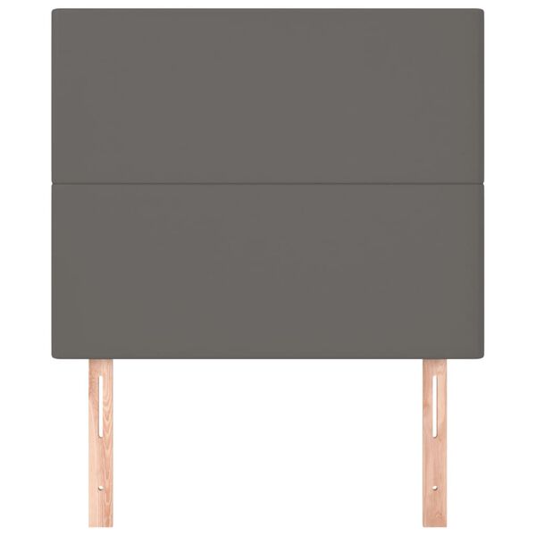 vidaXL Hoofdbord grijs 100x5x118/128 cm kunstleer