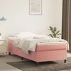 vidaXL Boxspring bed fluweel roze 80x200 cm