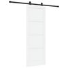 vidaXL Schuifdeur 78 x 211 cm Bewerkt hout Wit en zwart