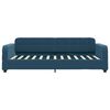 vidaXL Slaapbank met onderschuifbed en lades 90x200 cm fluweel blauw