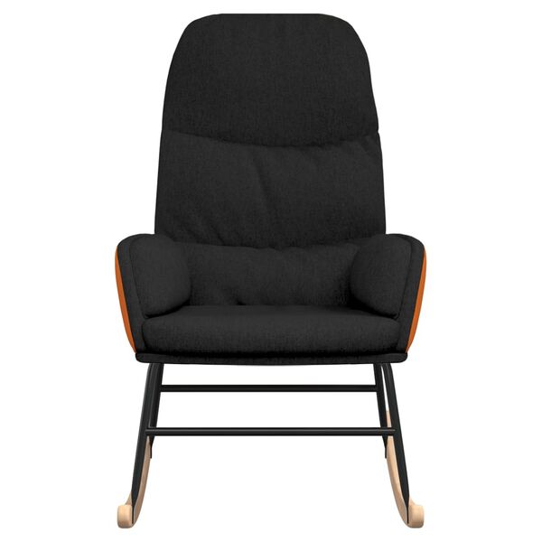 vidaXL Schommelstoel stof zwart