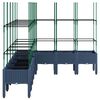 vidaXL Plantenbak met latwerk 200x160x142,5 cm polypropeen blauwgrijs