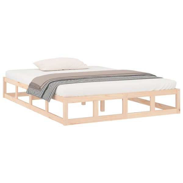vidaXL Bedframe massief hout 140x190 cm