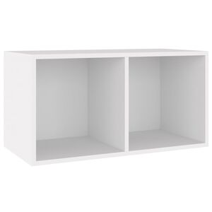 vidaXL Opbergbox voor LP's 71x34x36 cm bewerkt hout wit