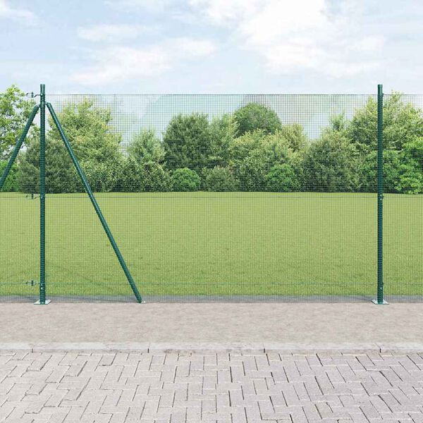 vidaXL Afrasteringspaal Groen 50 x 1,5 m (12 x 12 mm gaas)