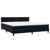 vidaXL Boxspring met matras en LED fluweel zwart 180x220 cm