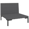 vidaXL 8-delige Loungeset met kussens poly rattan donkergrijs