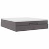 vidaXL Ottoman bed met matras 180x200cm kunstleer grijs