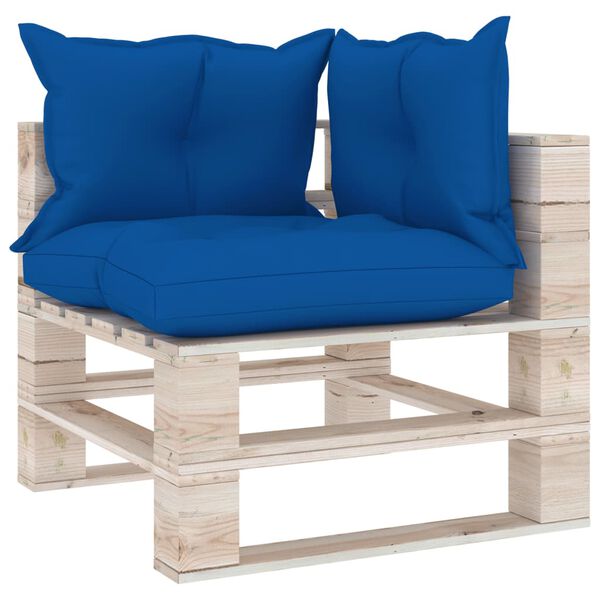 vidaXL 8-delige Loungeset met kussens pallet grenenhout