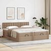 vidaXL Ottoman bed met matrassen en LED's 160x200cm kunstleer