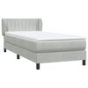 vidaXL Boxspring met matras fluweel lichtgrijs 80x210 cm