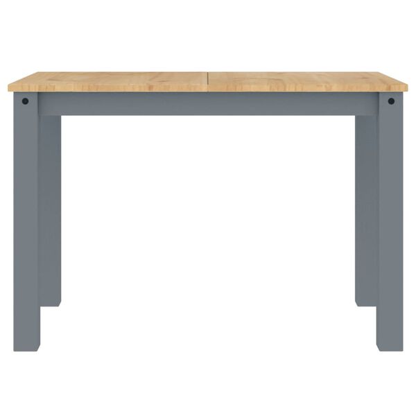 vidaXL Eettafel Panama 112x60x75 cm massief grenenhout grijs