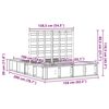 vidaXL Bedframe Bruin 140 x 190 cm Massief grenenhout