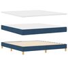 vidaXL Boxspringbed met matras met matras Blauw 180 x 200 cm Stof
