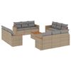 vidaXL 13-delige Loungeset met kussens poly rattan beige