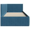 vidaXL Hoekbedframe met hoofdeinde Blauw 90 cm x 200 cm Fluweel