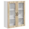 vidaXL Wandglas cabinet LUCCA Sonoma Eiken 80 x 31 x 100 cm