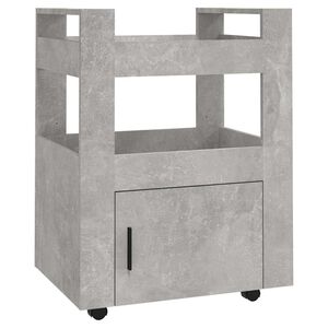 vidaXL Keukentrolley 60x45x80 cm bewerkt hout betongrijs