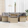 vidaXL Tuin Sofa Set met opslag 7 pcs Beige Poly riet