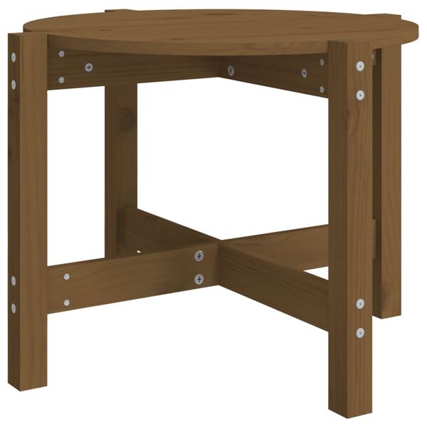 vidaXL Salontafel &Oslash; 62,5x45 cm massief grenenhout honingbruin